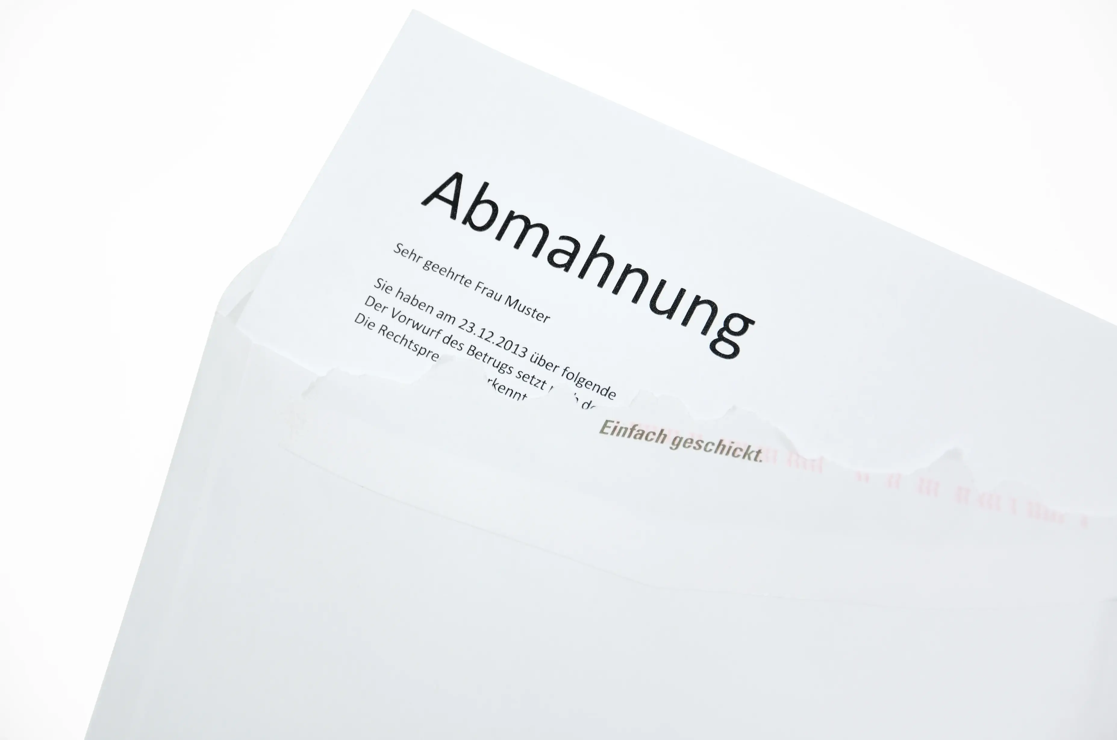 Bild wo ein Abmahnungsbrief zu sehen ist